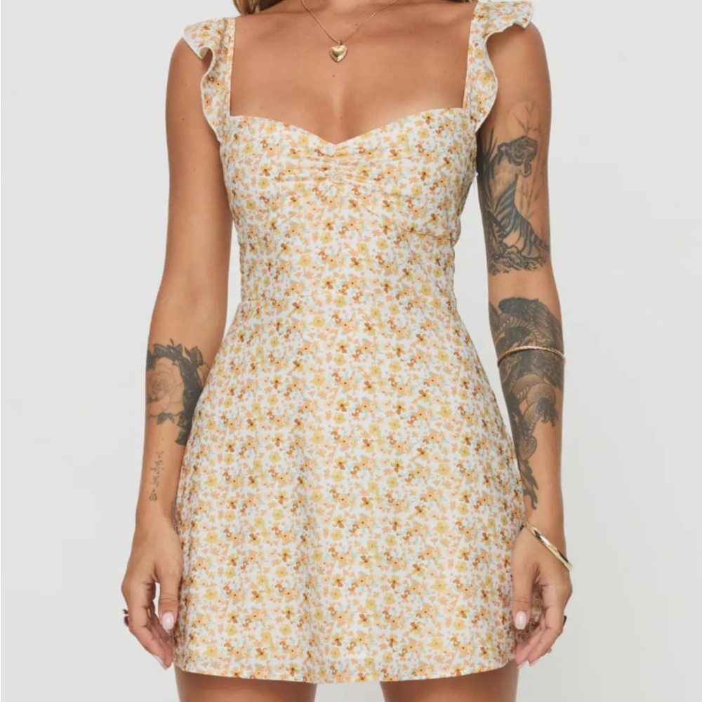 Princess Polly Yellow Floral mini dress
